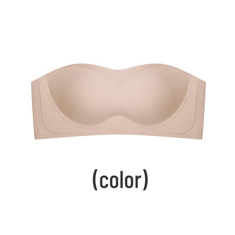 

Женский комплект бюстгальтера-бандо без бретелей – Бесшовный, Нескользящий, Универсальный и с Мягкой поддержкой. L телесный