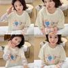 SEVEN BOBI Girls' Spliced Fake Two-Piece Long-Sleeve T-Shirt