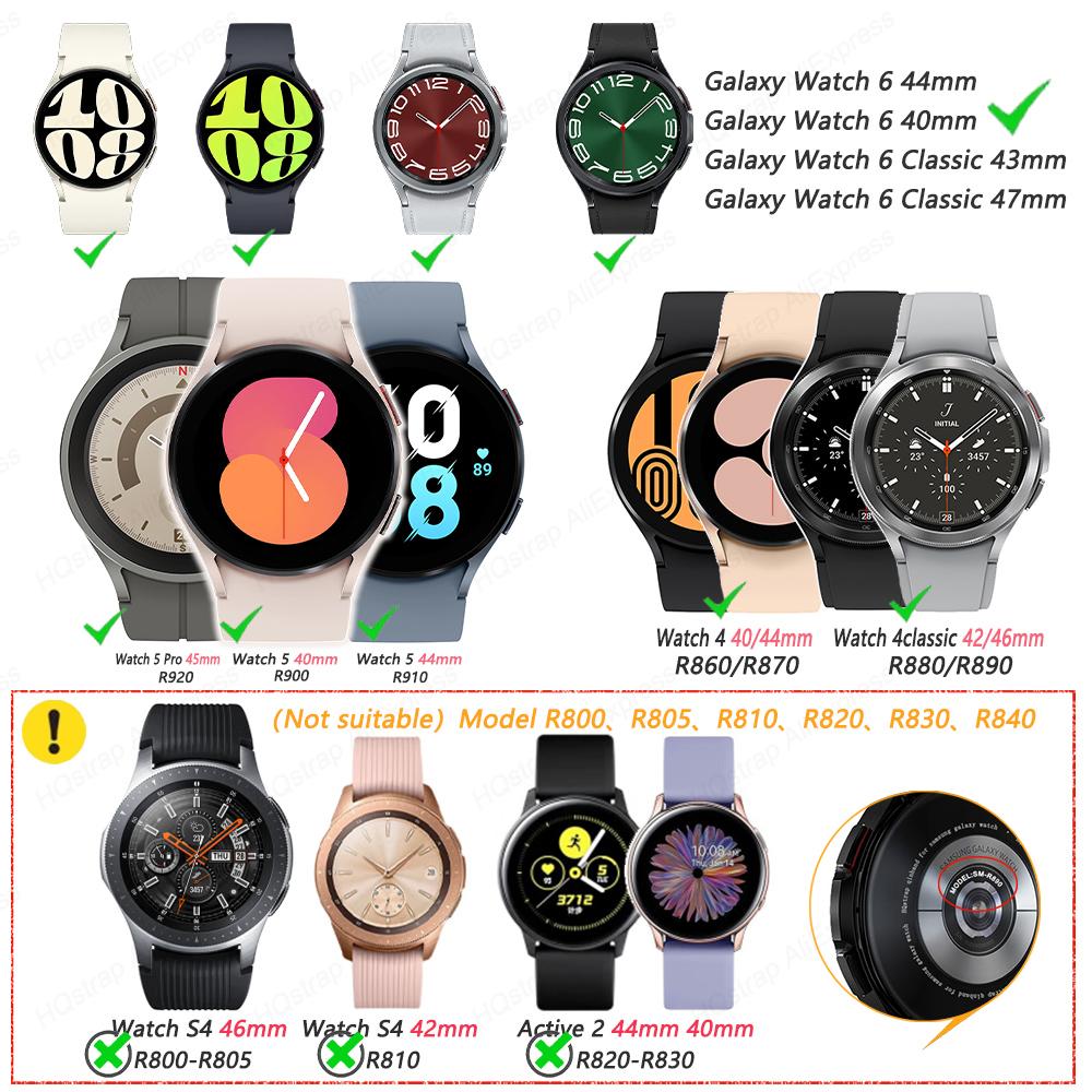 Correa de Acero Inoxidable de Titanio para Samsung Galaxy Watch 6 Classic 43 47mm 40/44mm Correa para Galaxy Watch 6 5 4 Pulsera sin Espacios