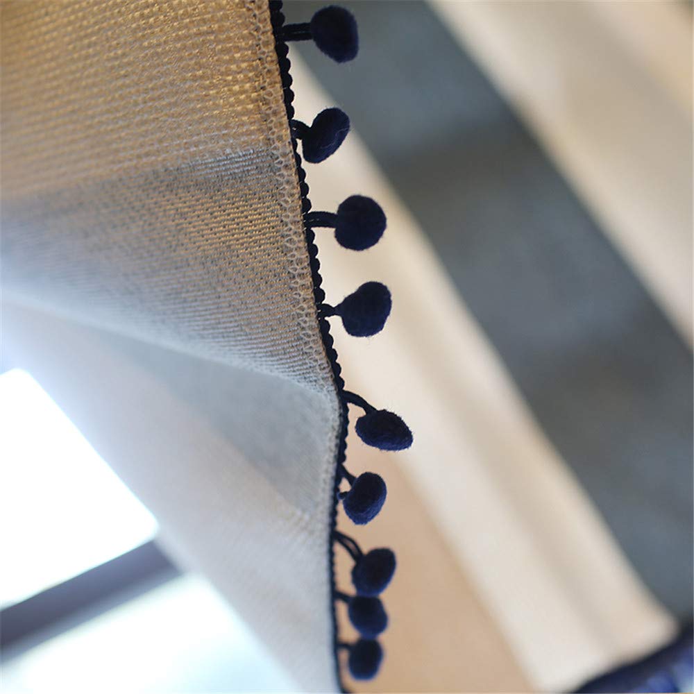 WPKIRA Blackout Cafe Short Nordic Colorful Striped Curtains for Small and 1 145cm Wide x 40cm Long Curtains, Curtains, Windows, Cafes, Kitchens,