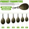 Carp Fishing Egg-Shaped Lead With Anti Tangle Stable Bottom Hold Durable Coated Lead For Carp Angling Fishing Tackle