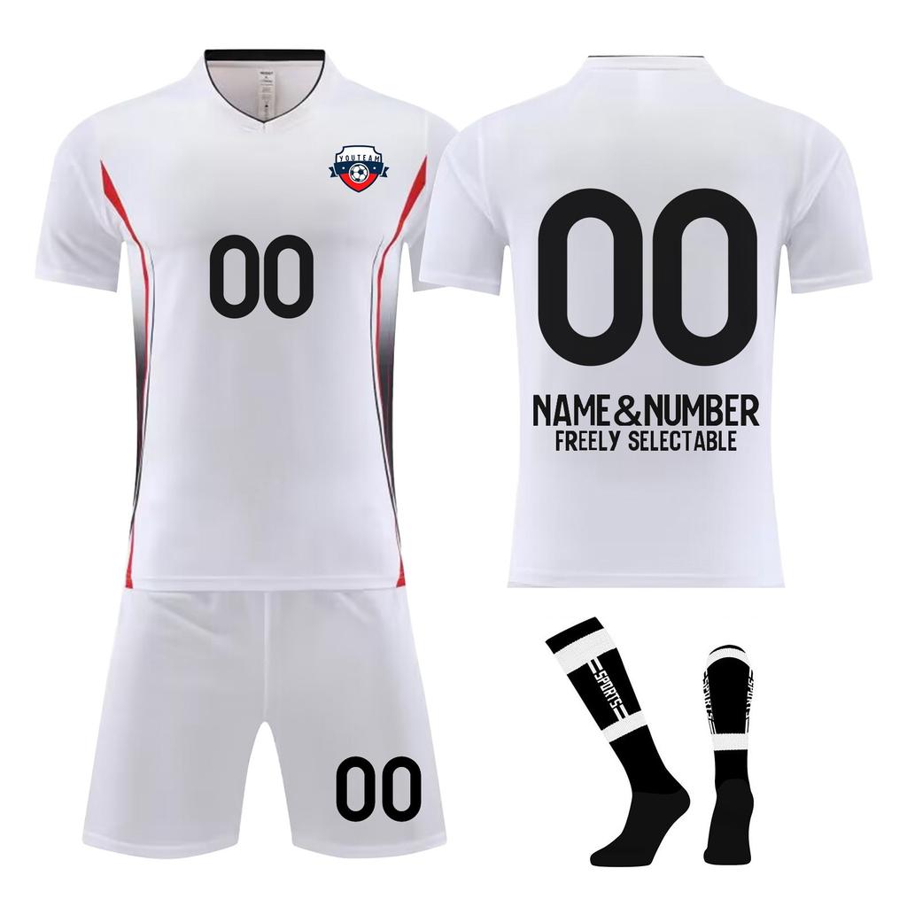 Men's Soccer Uniform Set Breathable Quick-Dry Jersey, Shorts & Socks Perfect for Training & Matches
