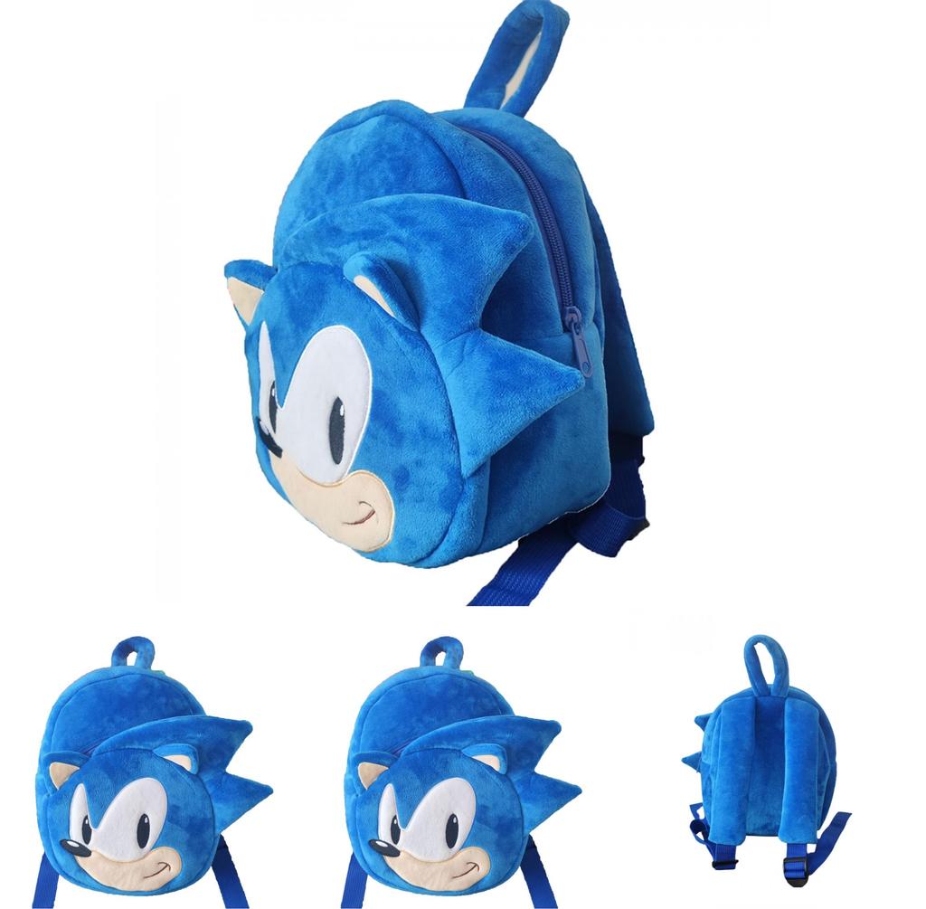 Sonic Plüsch Schultasche Bunter und Modischer Rucksack für Kleinkinder und Kinder