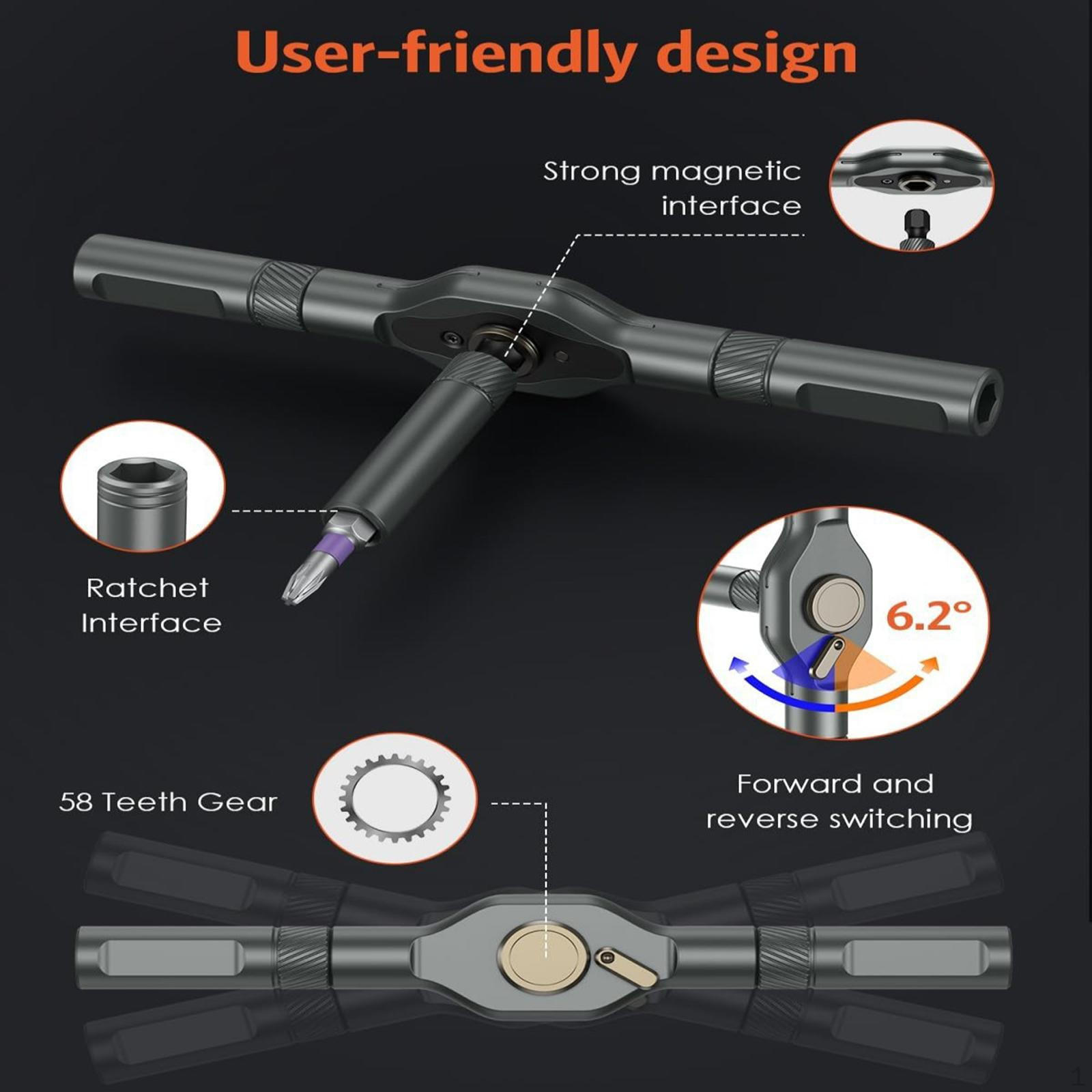 

Ratchet Screwdriver Set 42 in 1 Supplies Versatile Screw Drivers Repair Tool Kit for PC