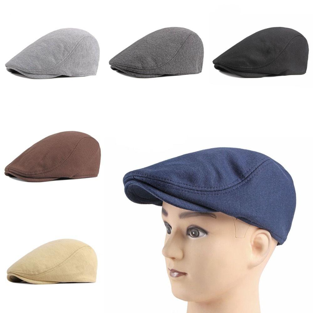 Knitted Golf Hats Vintage Beret Simple Men's Flat Cap Outdoor