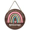 1pc Wooden Plaque Welcome, Today Is A Good Day For Learning, With Rainbow Hanging Signs For School Decoration, Classroom Decorat