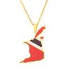 Trinidad & Tobago Stainless Steel Drip Oil Pendant Necklace for Men & Women