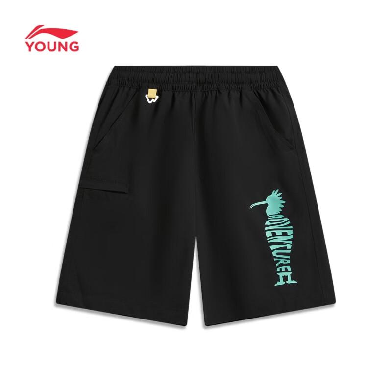 LI-NING Boys  Loose Fit Quick-Dry Sports Shorts 160