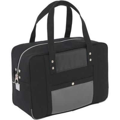 Bolso Boston de Lona para Correo con Cierre de Herradura no Azul Marino 21L 29 cm Negro [Sanei] (METRO) (Candado incluido) 0.73kg BTM-U-01