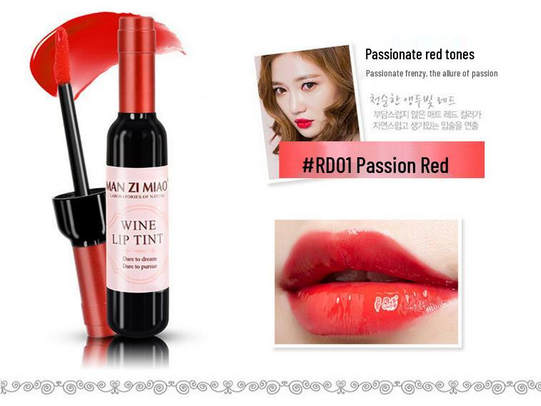 

Long-lasting, Non-fading Liquid Lipstick: Red Wine Hue, Non-stick 7g per bottle