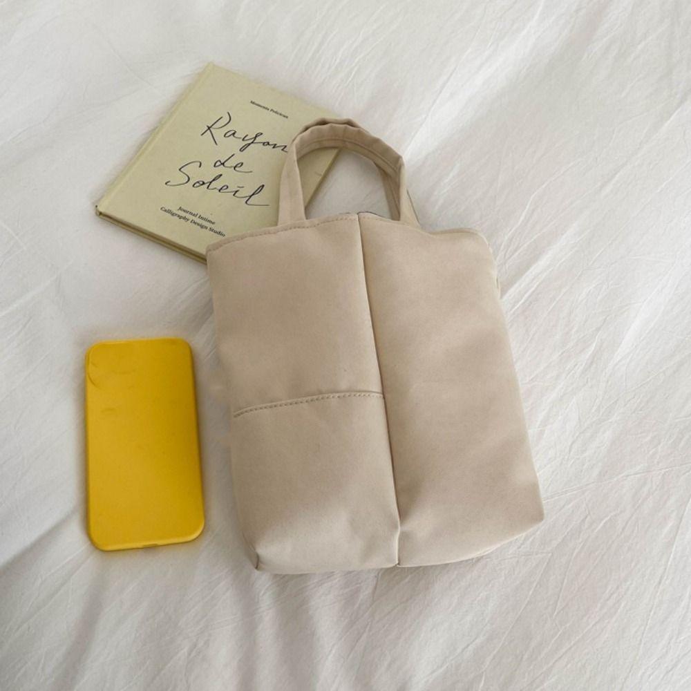Portable Water Cup Bag Layered Lunch Box Bag Simple Storage Bag Girls