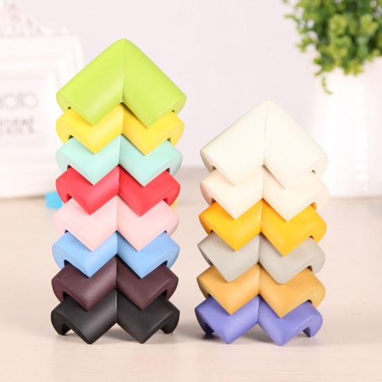 4Pcs Corner Guard Soft Self-adhesive Anti-collision L-shaped Baby Room Furniture Edge Safety Bumper Daily Use