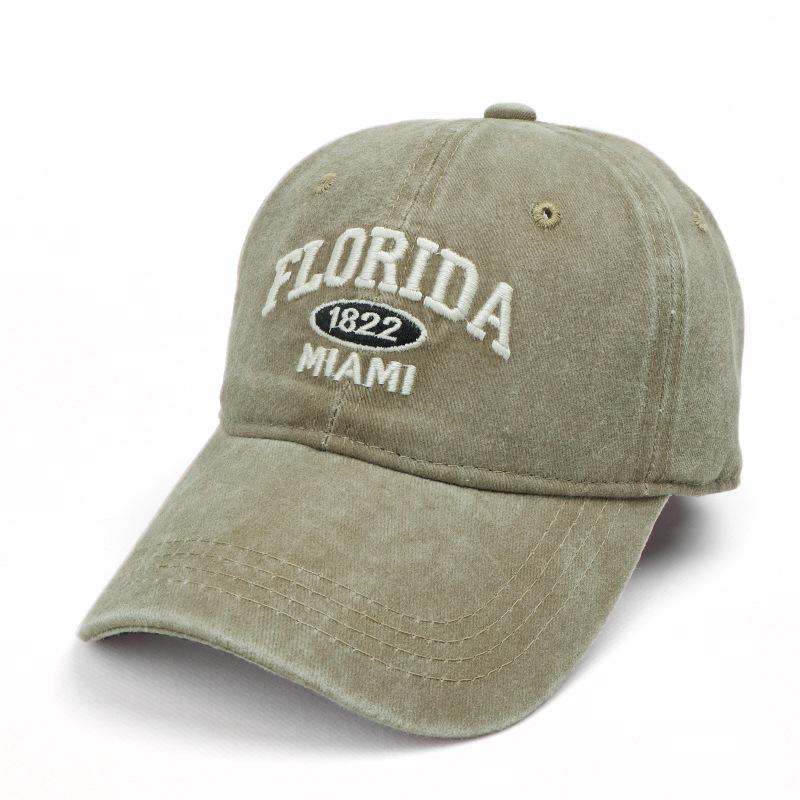 

Unisex Retro Washed Embroidery Duckbill Baseball Cap - Casual Sun Protection for All Seasons Adjustable
