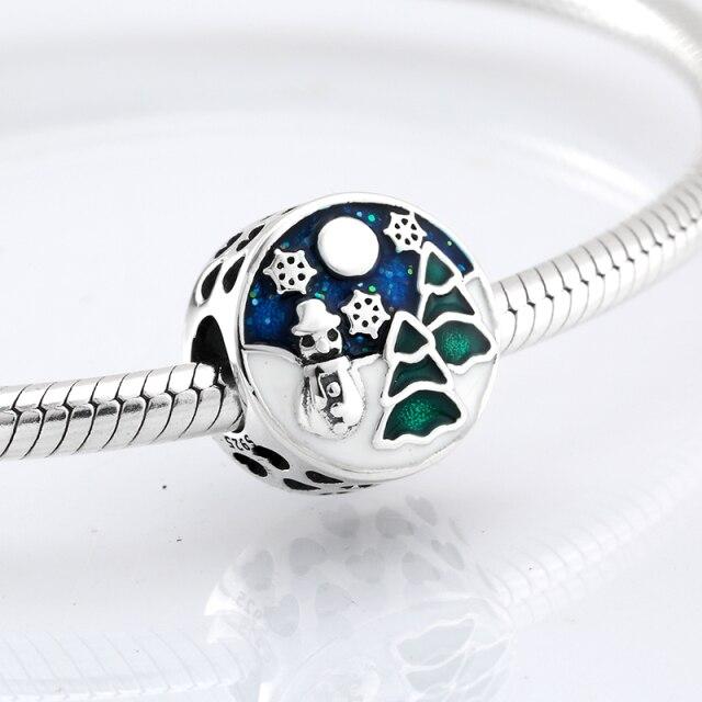 Voguish Stylish Sterling Color Dramatic White Enamel Heart Golden Beads Fit Original Charm Wrist Bracelet Jewelry MakingFashion Charm