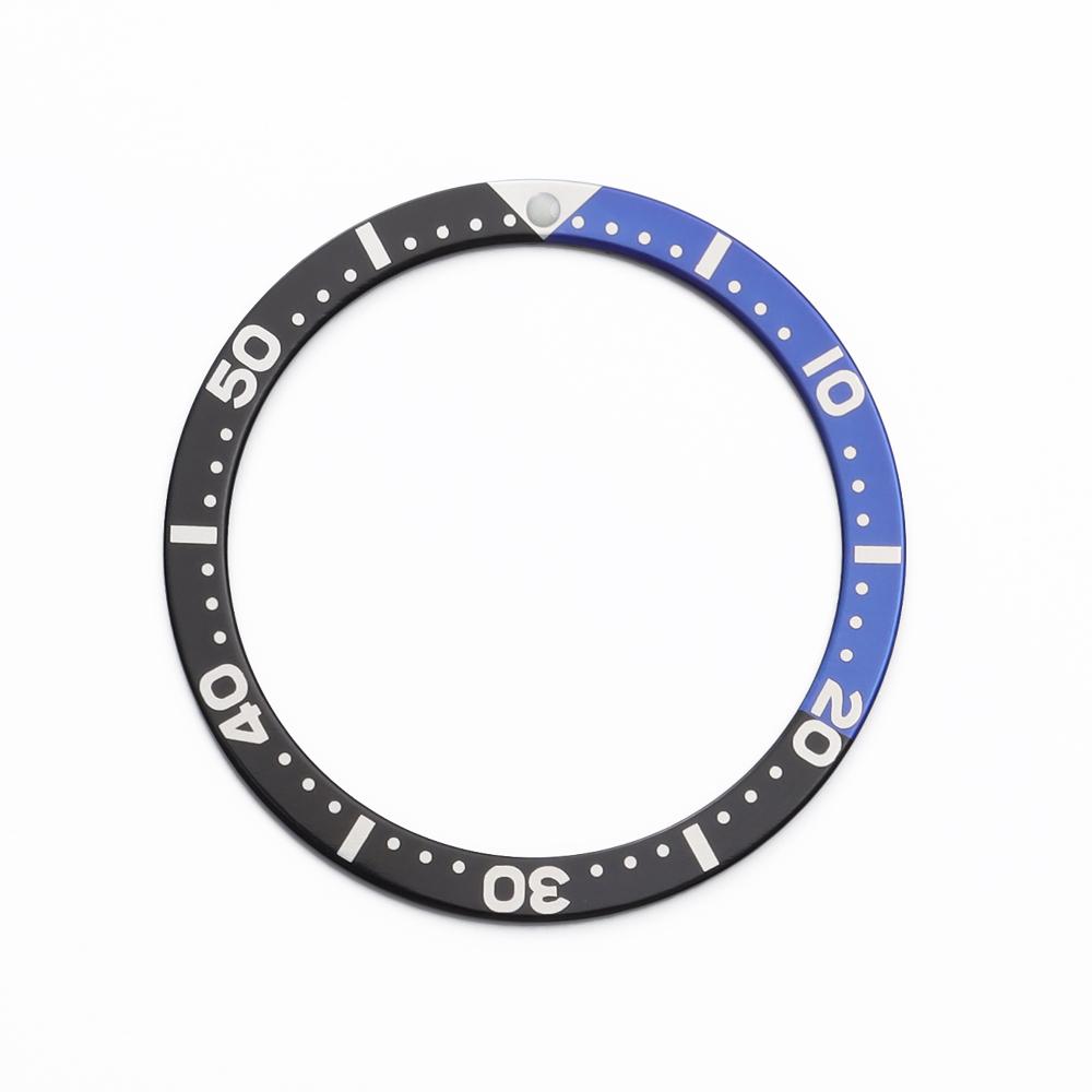 38mm Flat Fashion Luminous Aluminum Watch Bezel Insert Fits SKX007 SKX009 SRPD Watch Cases NH35 NH36 Movement Watch Ring Parts