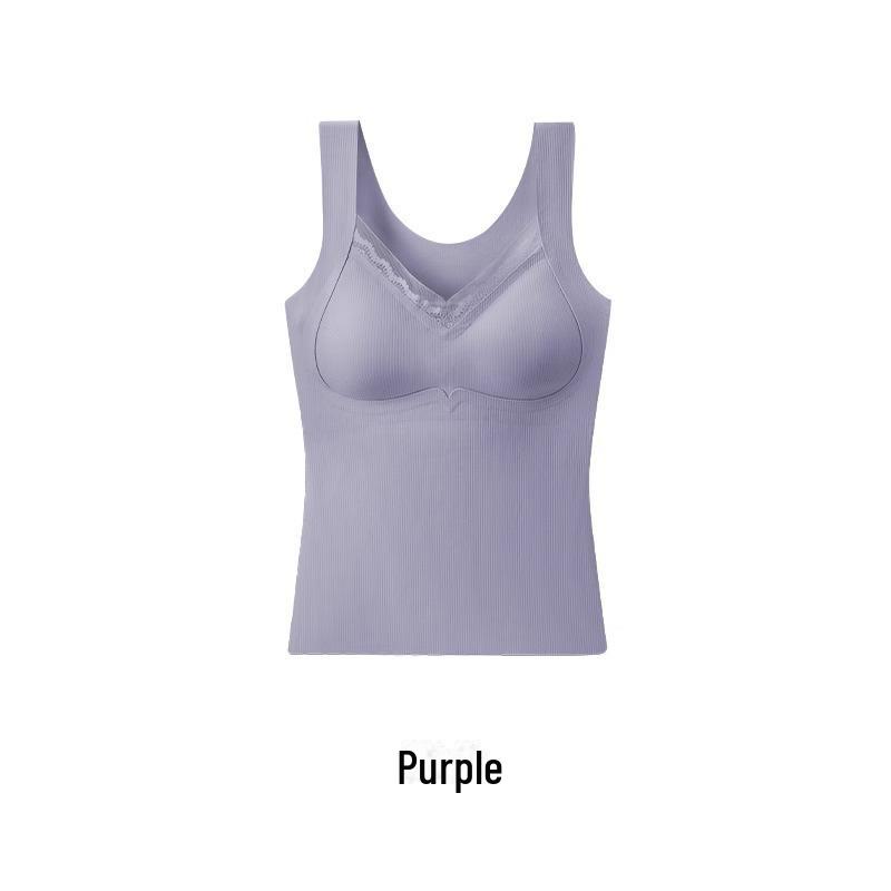 Women's Warm Down Vest with Padded Chest, Winter Sports Bra-Free, Inner Wear, Beautiful Back, Sanded.