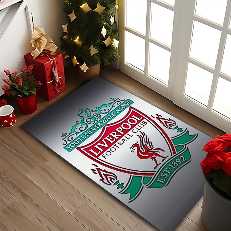 1pc Liverpool FC Rug, Comfortable Printed Home Area Carpet, Cozy Office Chair Rug