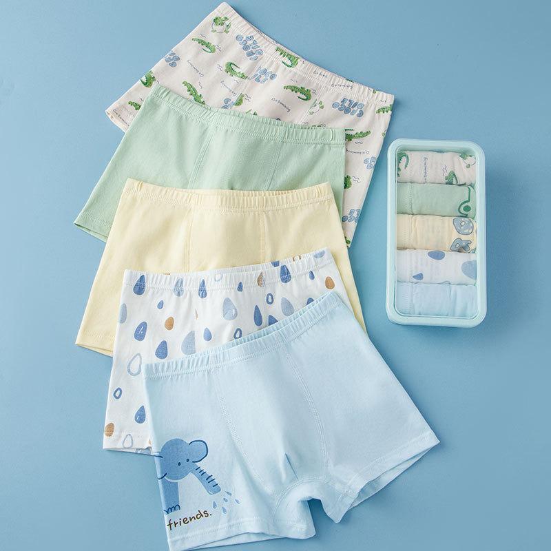 Boy's Cotton Boxer Briefs: Medium & Large Little Boys' Summer A-Class