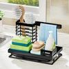 DurableShelf Kitchen Rag Sink Countertop Multifunctional Dishcloth Brush Towel Drain Storage Rack