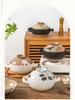 Spodumene Pots for Cooking 2.2L Casserole Ceramic Clay Pot for Cooking Cookware Pots and Pans High Temperature Cooking Crock Pot