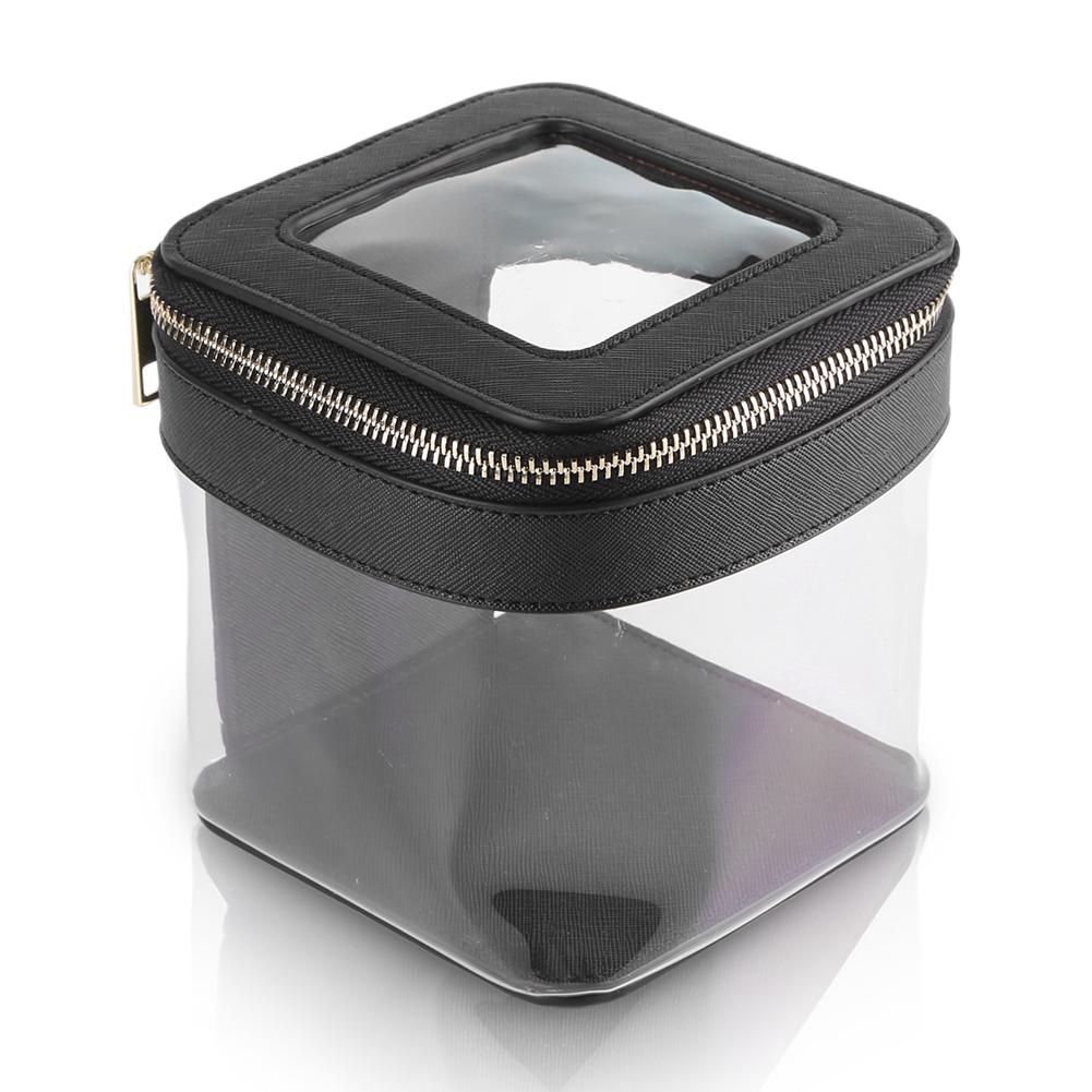 

Women Clear Makeup Bag Waterproof Cute Toiletry Bag Portable Cosmetic Organizer Bag for Home Business Trip чёрный