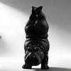 3Pcs Calm Animal Yoga Hippo Statue Art Crafts Hippo Figurines Hippo Sculpture  Yoga Studio