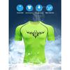 Men's Black Tribal Print Compression T-Shirt, Quick Dry Breathable Athletic Workout Top