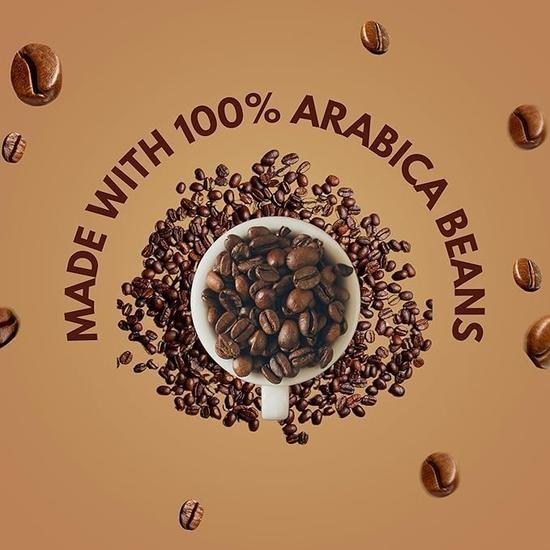 The Coffee Clique | Creamy Caramel + Hello Hazelnut | Cafe Like Cappuccino At Home | No Additional Sugar Needed | Combo of 2 | 210 Grams