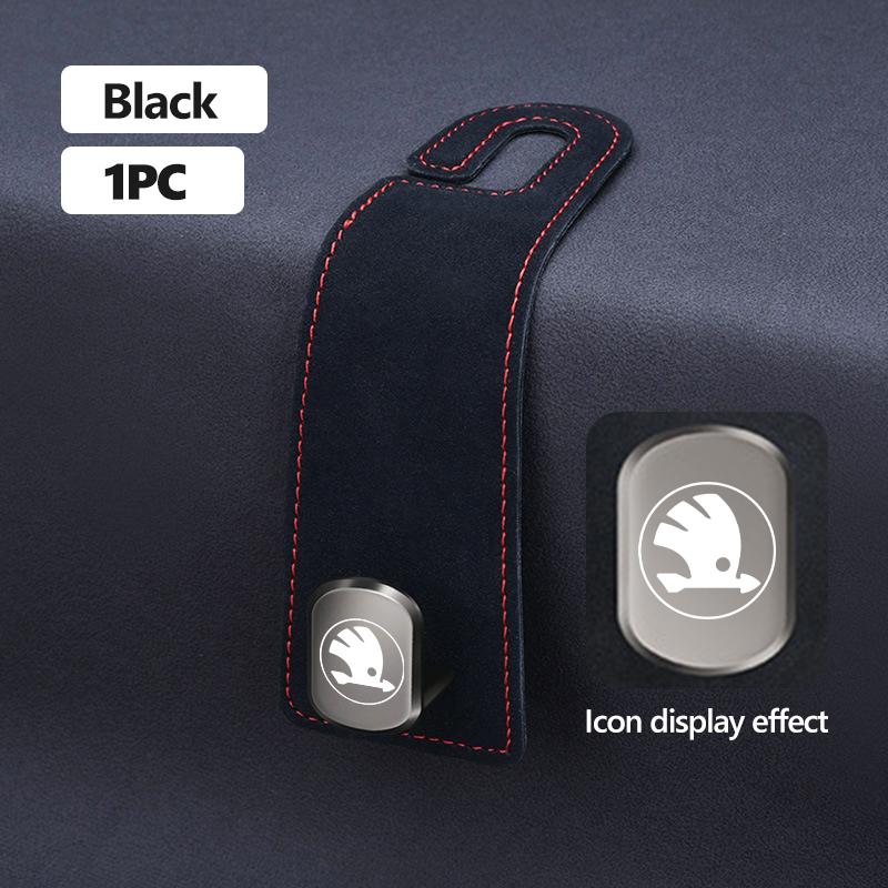 FFRP2 For Skoda Alloy Car Seat Backrest Hook Car Headrest Hooks Hanger Accessories Kodiaq Fabia Kamiq Karoq Octavia 2 3 Rapid Scala