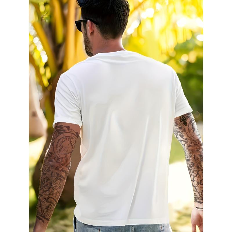 Wszechstronny T-shirt Męski, Stylowa i Casualowa Koszulka z Krótkim Rękawem z Modnymi Nadrukami do Luksusowej Odzieży Męskiej