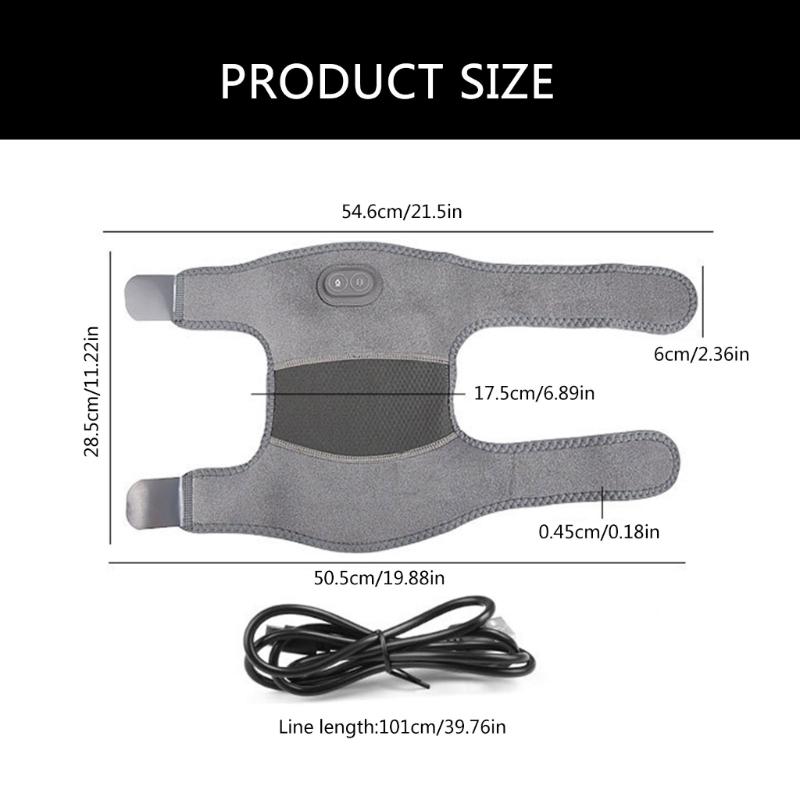 Knee Massager 3 Heating Levels Knee Heating Pad USB Heated Knee Brace Heated Knee Wrap Electric Massage Knee Pad
