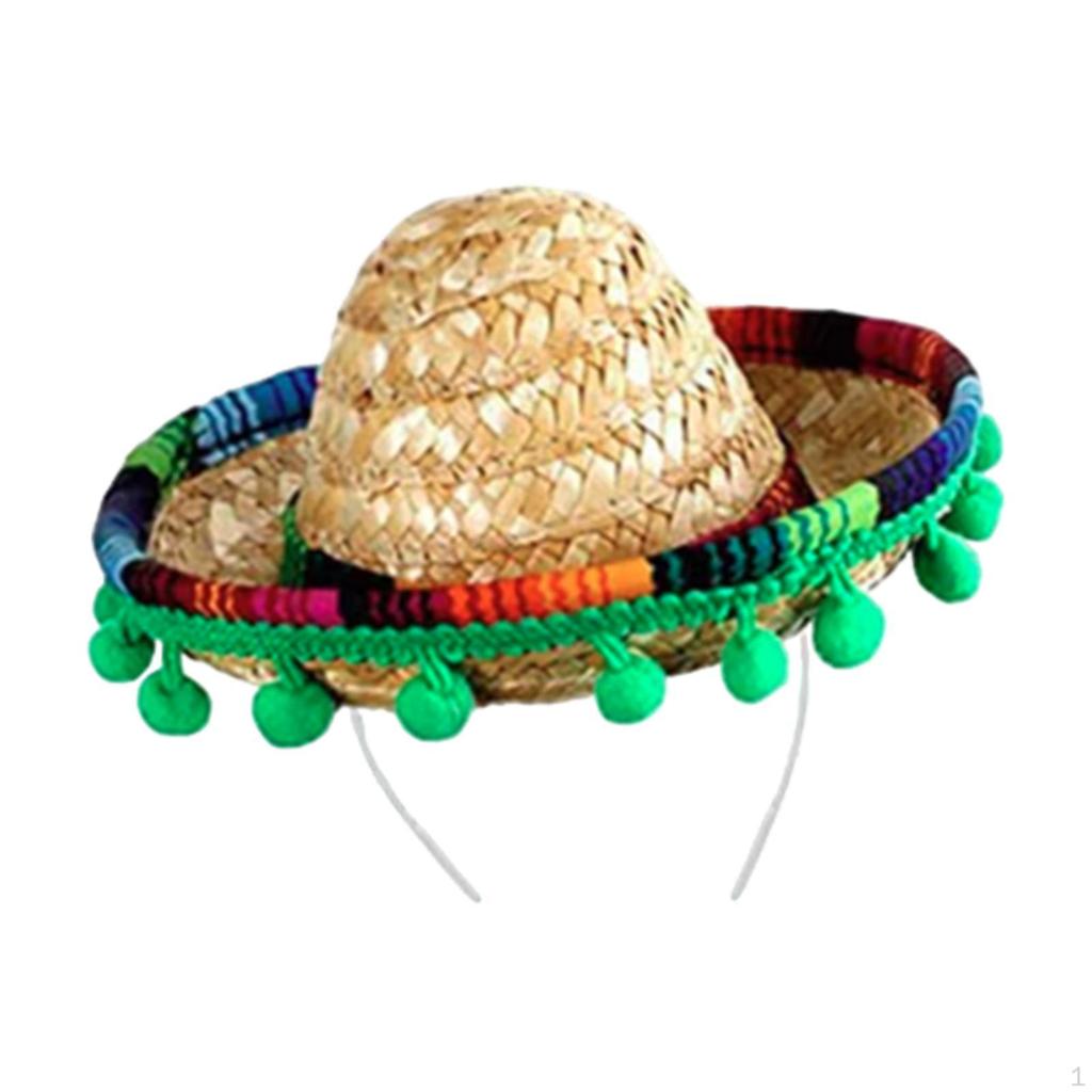 Colorful Fiesta Hat Headband for Spooky Celebrations