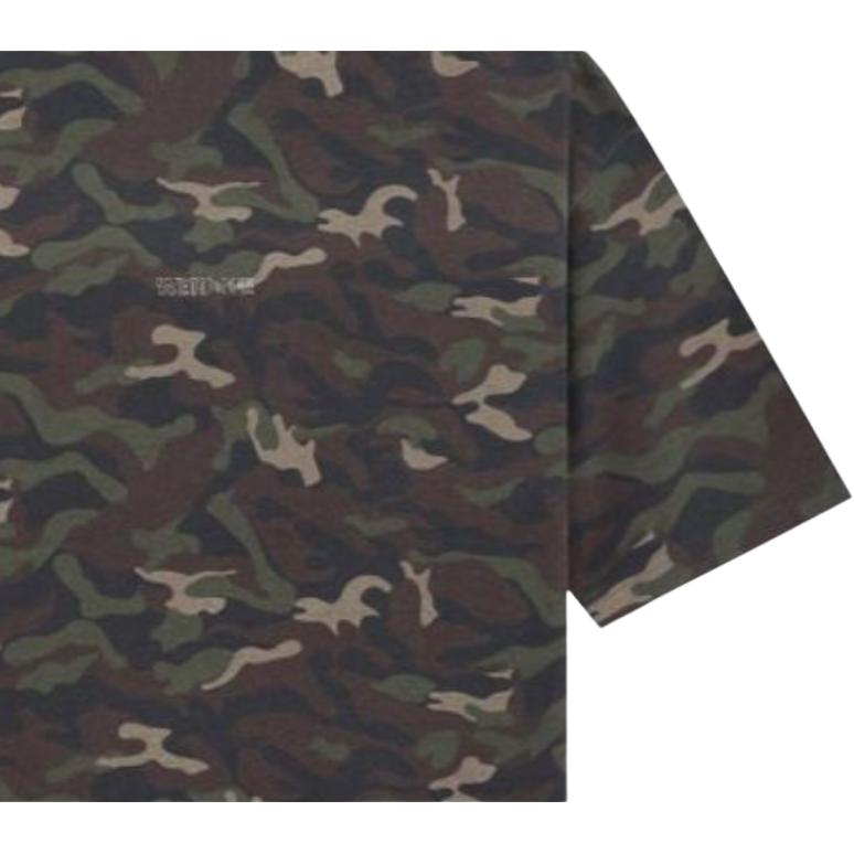 WE11DONE Casual Round Neck Short Sleeve T-Shirt Unisex Tops Camouflage WD-TT0-24-793-U-KK