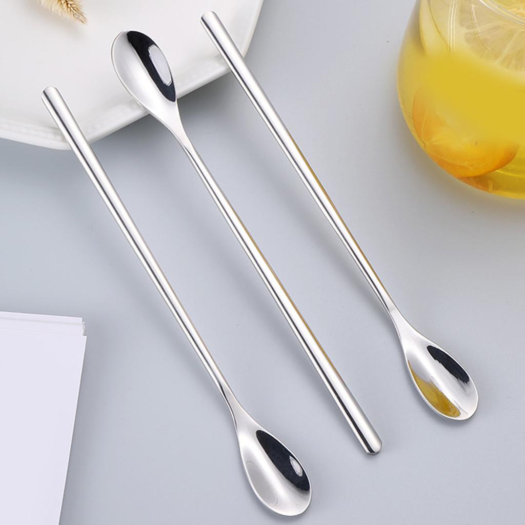 Mixing Spoon Stainless Steel Long Handle Coffee Stirrer Bar Cocktail Stirring Spoon