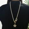 Summer Beach Starfish Sweater Chain Imitation Shijia Pearl Necklace Long Beaded Pentagram Long Necklace