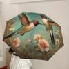 1pc Hummingbird Garden Artwork Umbrella with Plastic Handle,Suitable for All Seasons Home Travel Outdoor UmbrellaDD504