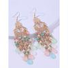 Beads Decor Tassel Drop Earrings