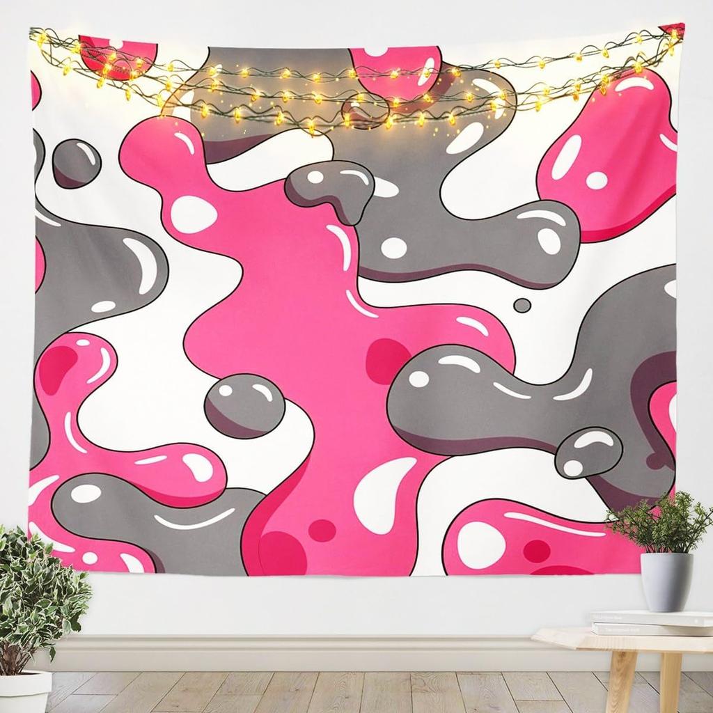 Black White Tapestry Kids Abstract Art Wall Hanging for Boys Girls Teens Stripes Modern Art Wall Blanket Geometric Wall Art Room