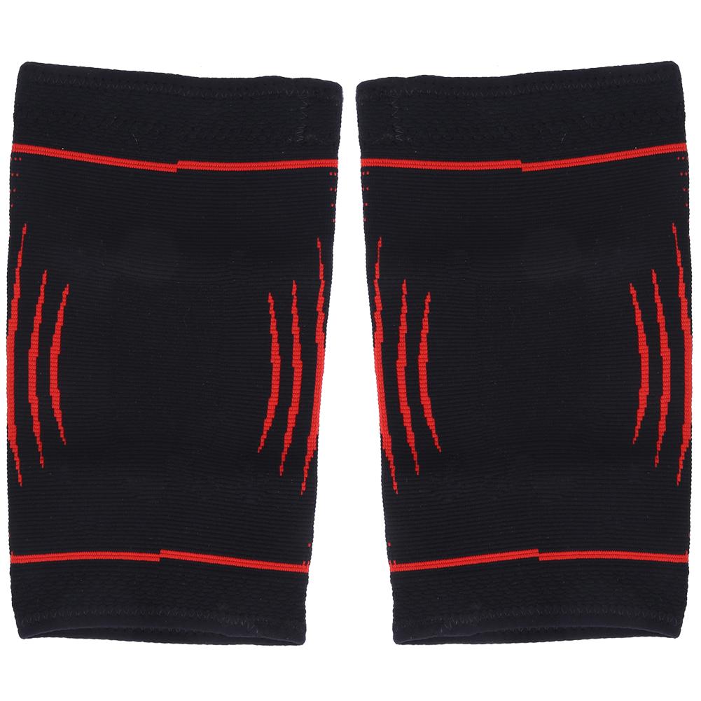 

2Pcs Unisex Nylon Knitting Kneecap All Sides Breathable Keep Warm Running Sport Kneepadred S