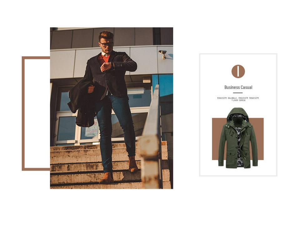 Men's Autumn/Winter 2023 Casual Plus Size Mid-Length Thin Trench Coat