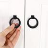 1/2/4PCS-Household Circular Ring Drawer Handle, Black Ring Single Hole Handle, Metal Handle for Cabinets and Wardrobes