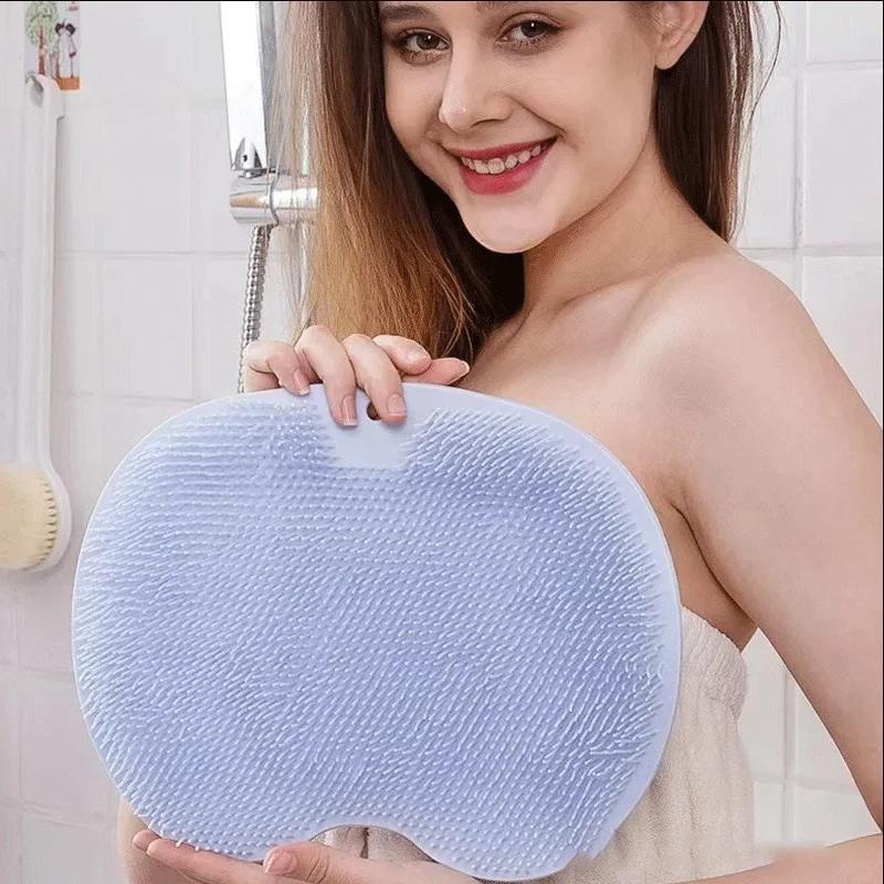 Rubbing Foot Pads, Silicone Foot Massaging Tools, Bathroom Foot Massage Pads, Bathing Foot Brushes, Lazy People Bathing Back Mas