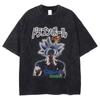 Dragon Ball Z Vegeta Super Saiyan Printed Tshirt Mens and Womens Washed Tshirt High Quality Vintage Cotton Tshirt Tops