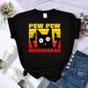 Street Fashion Pew Pew Madafakas T-Shirts Womens Fashion Tee Clothes Tshirt Summer Brand Tops Hip Hop Crewneck Women T-Shirt