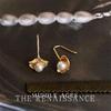Light Ginkgo Biloba Pearl Stud Earrings Literary and Retro Premium Earrings Niche Ear Jewelry