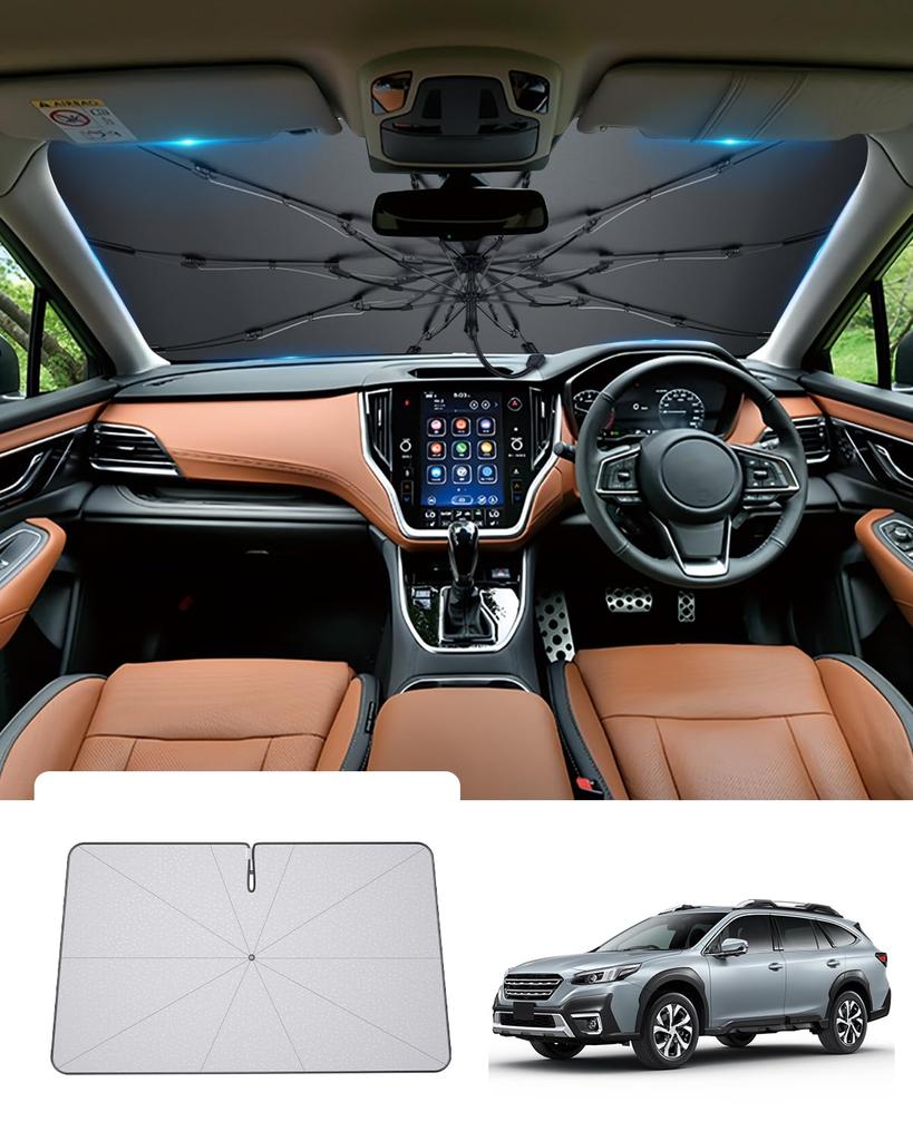 GAFAT Subaru Legacy Outback BT Series Outback BT5 Windshield Car Sunshade with Bendable Center Rod and 10 Reinforced Outback Front Light Heat UV Easy