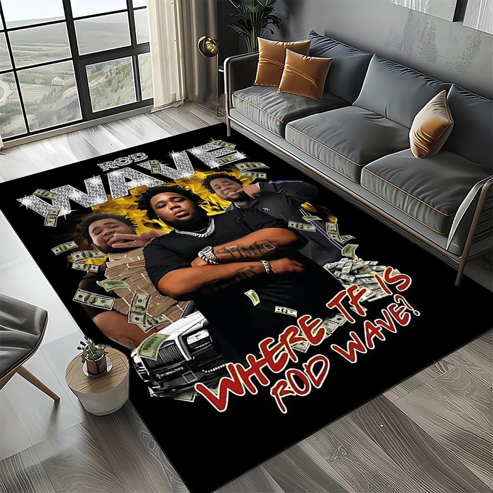 3D Printing Rod Wave Rapper Area Rug,Carpet Rug for Home Living Room Bedroom Sofa Doormat Decor,kids Play Non-slip Floor Mat