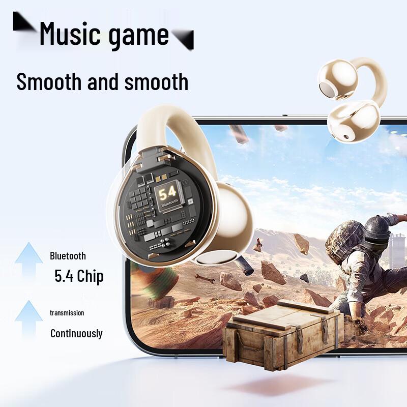 Lenovo TA410 Open-Ear Clip Bone Conduction Bluetooth Headphones