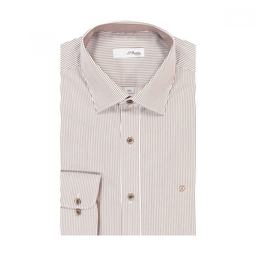 S.t. Dupont Pinstripe Slim Fit Long Sleeve Shirt Se5fm21ls365sbw 95