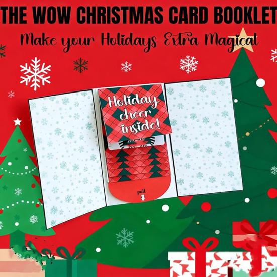 Christmas Gift Card Holder Book Xmas Money And Gift Card Sleeve Book Festive Greeting Card Organizer for Group Gifting And Personalized Wishes